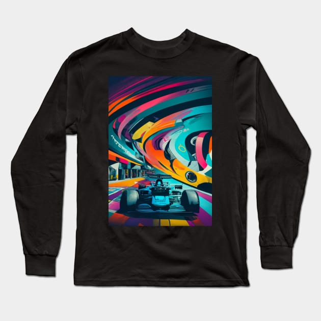 Formula One Car Long Sleeve T-Shirt by GreenBox10